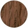 vidaXL Топ за маса &Oslash; 40 x 2,5 cm Кръгла Масивен дъб Тъмен кафяв