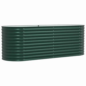 vidaXL Повдигнато легло Зелен 240 x 80 x 81 cm Стомана