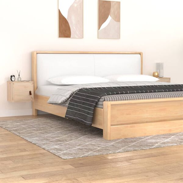 vidaXL Стенни шкафове, 2 бр, 31,5x30x30 см, бор масив