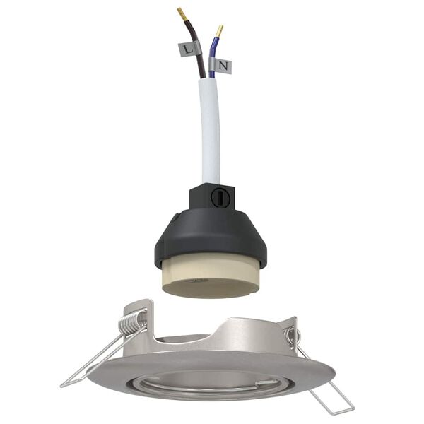 vidaXL Прожектор 6 pcs Сребрист 9 x 9 x 2.5 см Метал