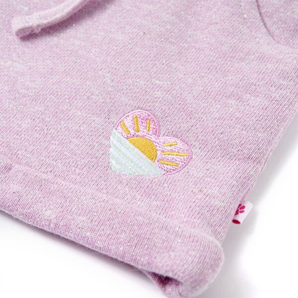 Детски къси панталони с шнурове, микс лила, 104