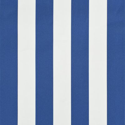 vidaXL Бистро сенник, 400х120 см, синьо и бяло