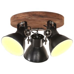 vidaXL Индустриална таванна лампа 25 W черна 42x27 см E27