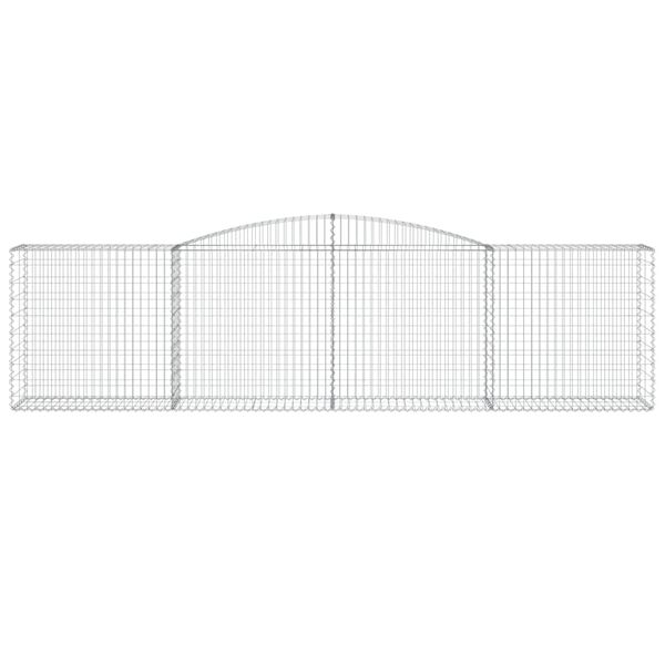 vidaXL Габионни кошници арка 6 бр 400x50x100/120 см поцинковано желязо