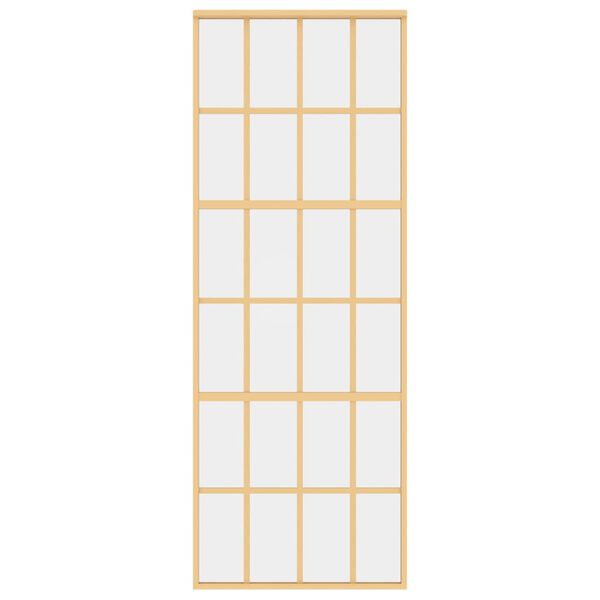 vidaXL Плъзгаща се врата 76x205 см прозрачно ESG стъкло и алуминий