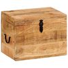 vidaXL Кутия за съхранение, 39x28x31 см, мангово дърво масив