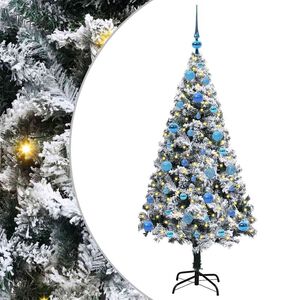 vidaXL С изкуствено коледно дърво с 150 LED светодиода Бяло 150 cm
