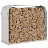 vidaXL Поставка за дърва, сребрист, 120x45x100 см, поцинкована стомана