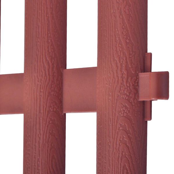 vidaXL Палисада, 17 части, 10 м, кафява