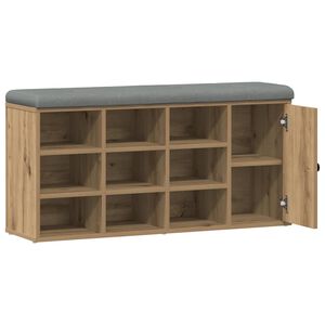 vidaXL Пейка за обувки Artisan Oak 102x32x50 cm Инженерна дървесина