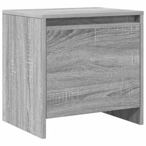 vidaXL Нощно шкафче, сив сонома, 45x34x44,5 см, инженерно дърво