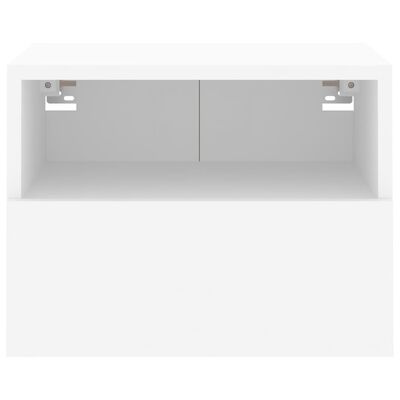 vidaXL Стенен ТВ шкаф, бял, 40x30x30 см, инженерно дърво
