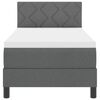 vidaXL Легло с пружинирана основа Тъмен сив 80 x 200 cm текстил
