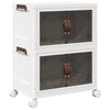 vidaXL Кутия за съхранение с колела на 2 нива 28 L 48,5x29,5x59,5 cm