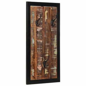 vidaXL Закачалка за палта, многоцветна, 40x2x80 см, масивна регенерирана дървесина