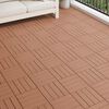 vidaXL Плочка за decking 3D дизайн 11 pcs Светло кафяво 30 x 30 cm WPC