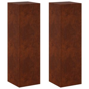vidaXL Стойка за растения 2 pcs Ръждясало 30 x 30 x 100 см