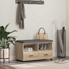 vidaXL Пейка за коридор с възглавница Сонома дъб 80 x 38 x 46 см