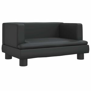 vidaXL Кучешко легло, черно, 60x40x30 см, изкуствена кожа