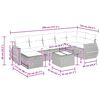 vidaXL Градински диван с възглавници, 8 части, бежов полиратан