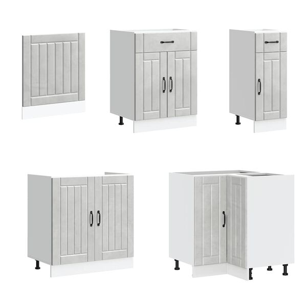 vidaXL Комплект кухненски шкафове от 11 части Lucca, инженерно дърво