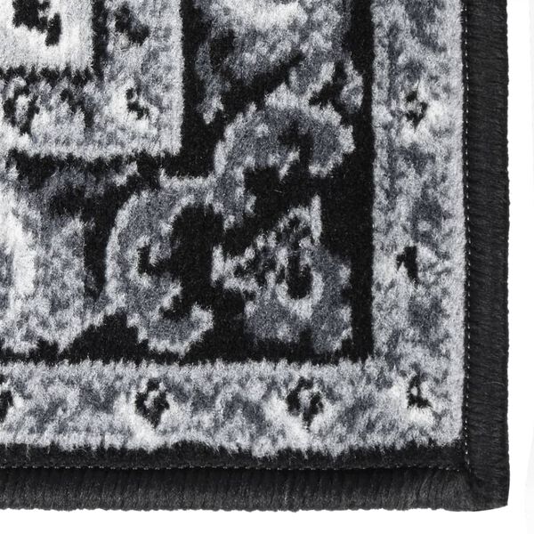 vidaXL Пътека, BCF, черна, 80x300 см