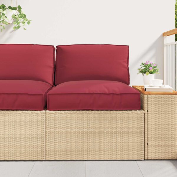 vidaXL Комплект възглавници за палет 2 pcs Бежово Оксфордска тъкан