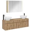 vidaXL Комплект шкафове за баня 4 pcs Дъб артизан 103,5 x 15,5 x 70 см