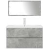 vidaXL Комплект мебели за баня от 3 части бетонно сив инженерно дърво