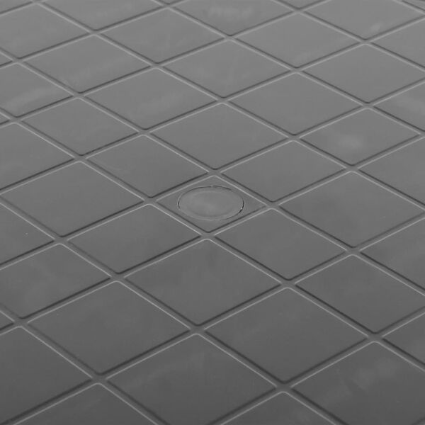 vidaXL Градинска маса, антрацит, 89 см, пластмаса