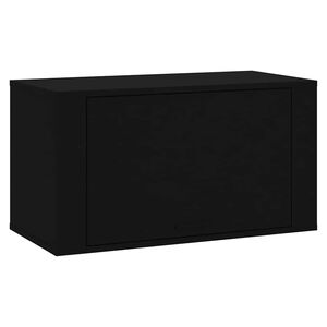 vidaXL Стенен шкаф за обувки, черен, 70x35x38 см, инженерно дърво