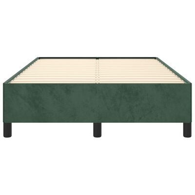 vidaXL Рамка за легло, тъмнозелена, 120x190 см, кадифе