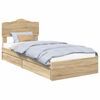 vidaXL Легло с място за съхранение с чекмедже Сонома дъб 90 x 190 cm