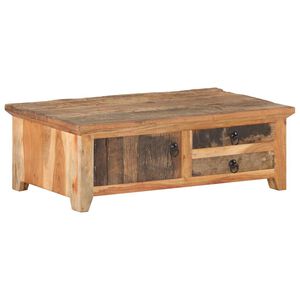 vidaXL Маса за кафе, 90x50x31см, регенерирано дърво масив