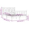 vidaXL Рамка за легло с табла Small Double масивна дървесина