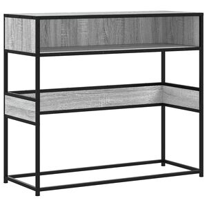 vidaXL Конзолна маса, сив сонома, 90x35x80 см, инженерно дърво