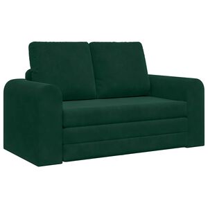 vidaXL Диван легло Тъмен зелен 148 x 71 x 83 см Кадифе