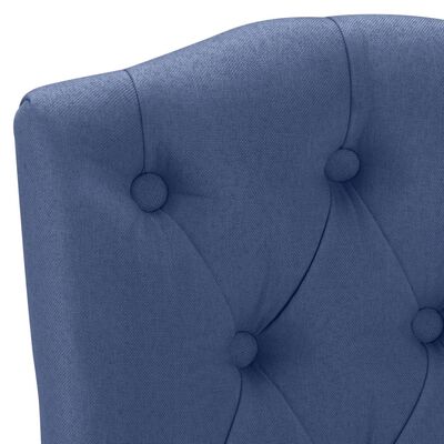 vidaXL Трапезни столове, 2 бр, сини, текстил