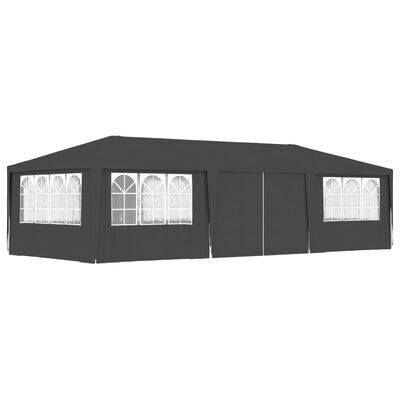 vidaXL Професионална парти шатра със стени 4x9 м антрацит 90 г/м²