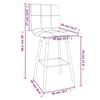 vidaXL Бар табуретка, таупе, текстил