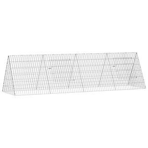 vidaXL Клетка за заек Сребрист 215 x 55 x 55 см Галванизирана стомана