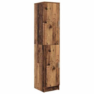vidaXL Висок шкаф Старо дърво 35 x 39 x 168 см