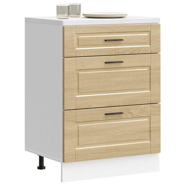 vidaXL Кухненски шкаф Porto, дъб сонома, инженерно дърво