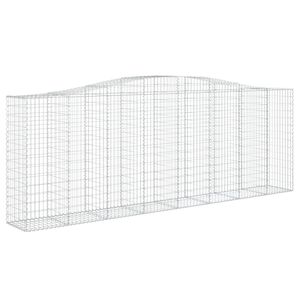 vidaXL Дъговидна габионна кошница 400x50x140/160 см поцинковано желязо