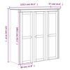 vidaXL Висок шкаф BODO, сив, 115,5x43x200,5 см, бор масив