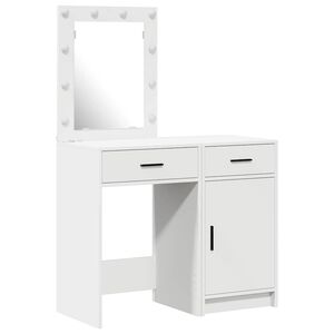 vidaXL Тоалетка 2 бр. Бяло 50 x 41 x 135 см Инженерна дървесина