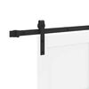 vidaXL Преплъзваща се врата Бял и черен 83 x 232 см