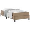 vidaXL Рамка за легло с матрак Капучино 90 x 200 cm текстил