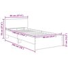 vidaXL Рамка за легло с таблото Дъб 90 x 190 cm Инженерно дърво