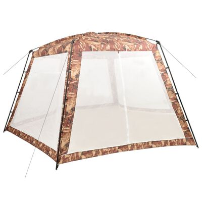 vidaXL Палатка за басейн, текстил, 660x580x250 см, камуфлаж